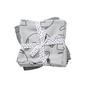 Done by Deer Swaddle, 2-pack, Contour, grey - BabyOno