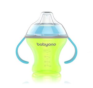 BabyOno Non Spill Cup with soft spout 180ml Natural Nursing - Elodie Details