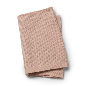 Elodie Details Moss-Knitted Blanket - Powder Pink Pink One Size - ABC Design