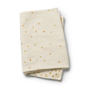 Elodie Details Moss-Knitted Blanket - Gold Shimmer White/gold One Size - Nordbaby