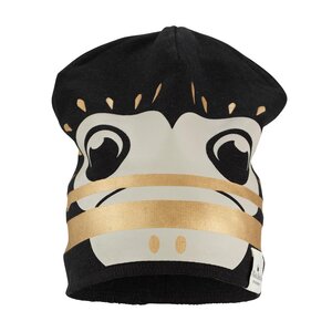 Elodie Details Winter Beanie - Gilded Playful Pepe  0-6m Black/Gold 0-6M - NAME IT