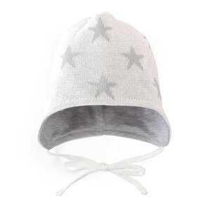 Nordbaby Knitted Baby Hat Star White - NAME IT