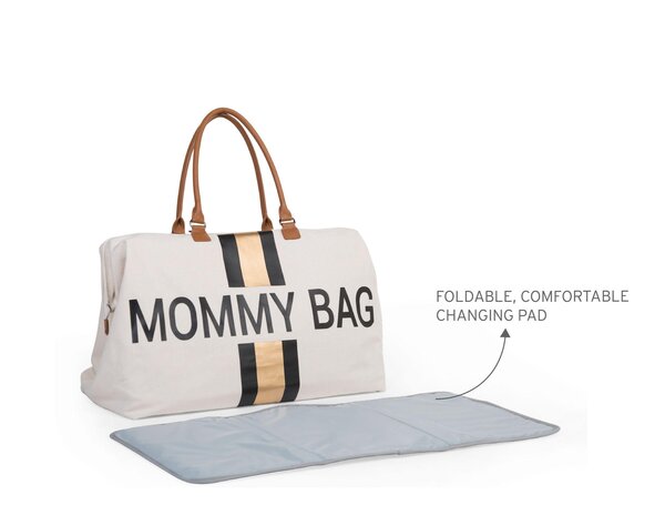 Childhome Mommy Bag mammas / ratu soma OffWhite, Black/Gold - Childhome