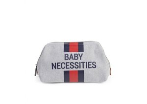 Childhome Baby Necessities Canvas Grey Stripes Red/Blue - Elodie Details