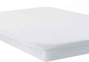 Nordbaby 2in1 Fitted Sheet & Protector 60x120 White  - Childhome