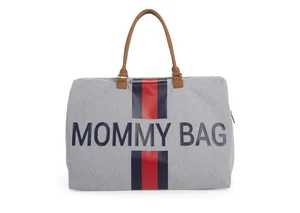 Childhome Mommy Bag nursery bag Canvas Grey Stripes - Nordbaby
