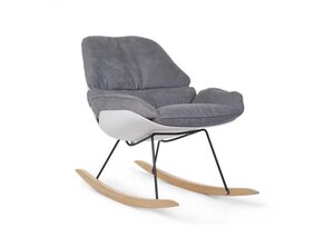 Childhome Rocking Lounge Chair White + Grey - Leander