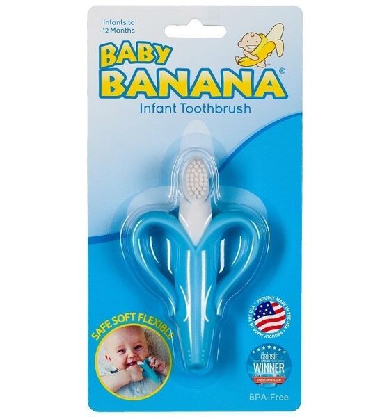 Baby Banana Zobu birste - zobgrauzis Blue - Baby Banana