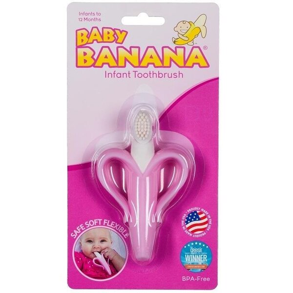 Baby Banana Zobu birste - zobgrauzis Pink - Baby Banana