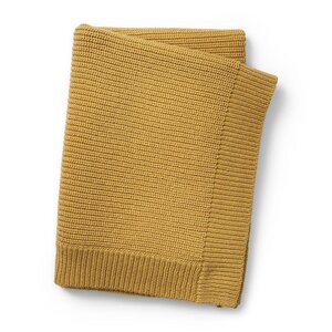 Elodie Details Wool Knitted Blanket- Gold One Size Mustard - Elodie Details