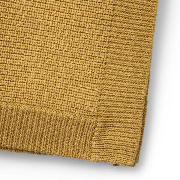 Elodie Details Wool Knitted Blanket 100x75cm, Gold  - Elodie Details