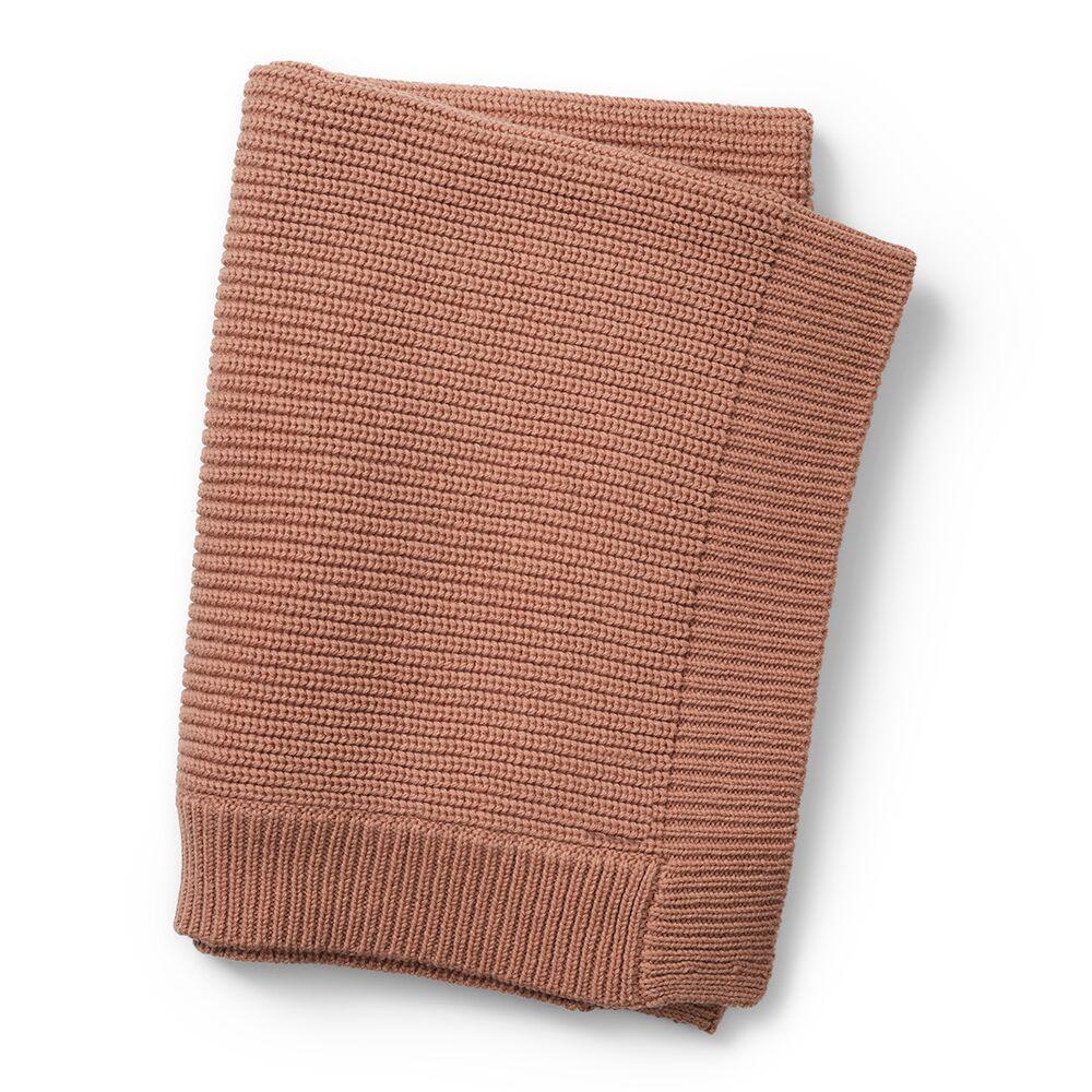 Elodie Details Wool Knitted Blanket- Faded Rose One Size Dusty Pink - Elodie Details