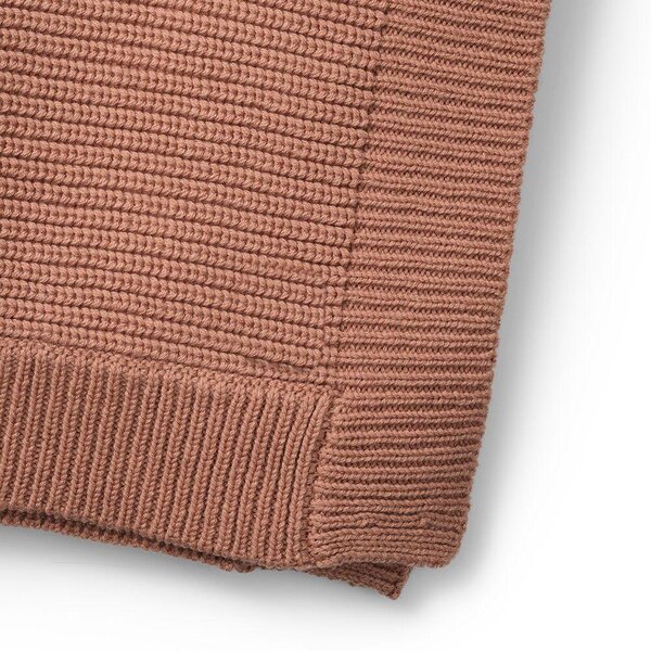 Elodie Details Wool Knitted Blanket- Faded Rose One Size Dusty Pink - Elodie Details