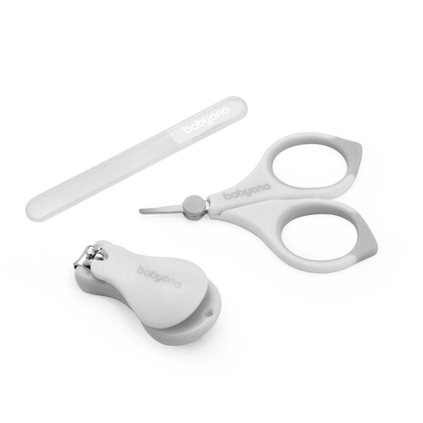 BabyOno baby nail set Grey - BabyOno