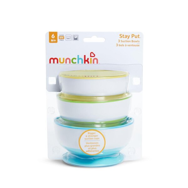 Munchkin 3pk Suction Bowls - Munchkin