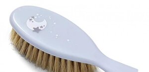 BabyOno hairbrush and comb, natural bristle - Miniland