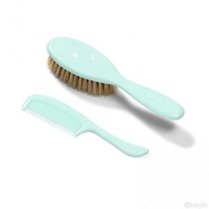 BabyOno hairbrush and comb, natural bristle - BabyOno