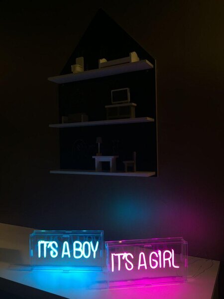 Childhome neon light box its a girl Pink - Childhome