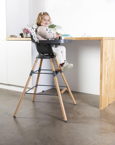 Childhome evolu extra long legs nat / anthracite + footstep  - Childhome
