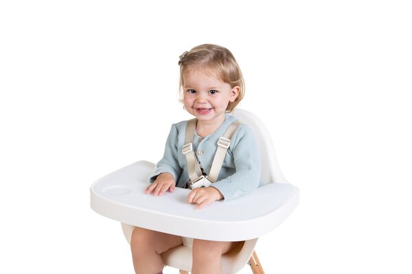 Childhome Evolu söögitooli kandik silikoonkattega, White - Childhome