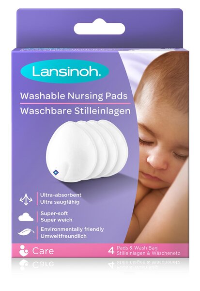 Lansinoh Washable Nursing Pads 4pcs  Violet - Lansinoh