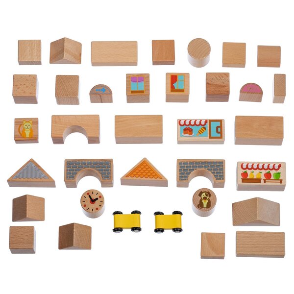 Lucy & Leo koka rotaļlieta Blocks (big set, 32 ps) - Lucy & Leo