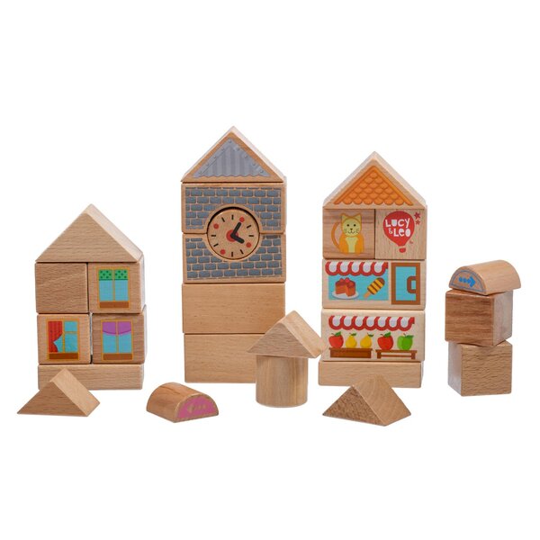 Lucy & Leo wooden toy Blocks (big set, 32 ps) - Lucy & Leo