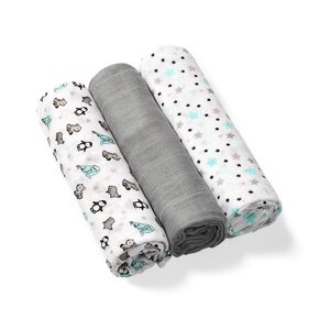 BabyOno bamboo diapers 3pcs, Grey  - BabyOno