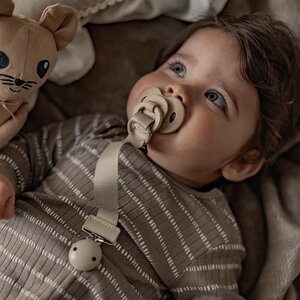Elodie Details Pacifier Clip Wood - Pure Khaki - Elodie Details