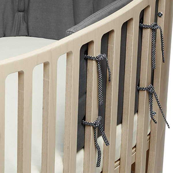 Leander bumper for Classic baby cot, Cool Grey - Leander