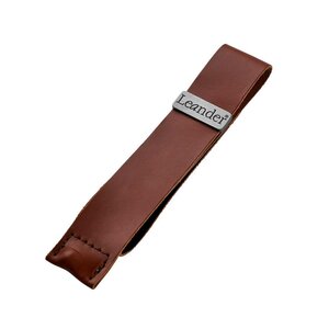 Leander leather strap for safety bar, Brown - Leander