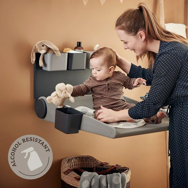 Leander Wally wallmounted changing table, Dusty Grey - Leander