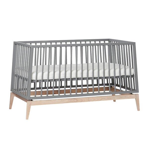 Leander Luna baby cot 140x70cm, Grey/Oak  - Leander