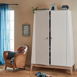 Leander Luna wardrobe 190x130cm, White Oak - Leander