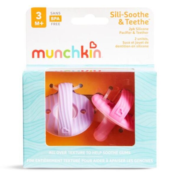 Munchkin прорезыватель для зубов 2pk Pink/Purple - Munchkin
