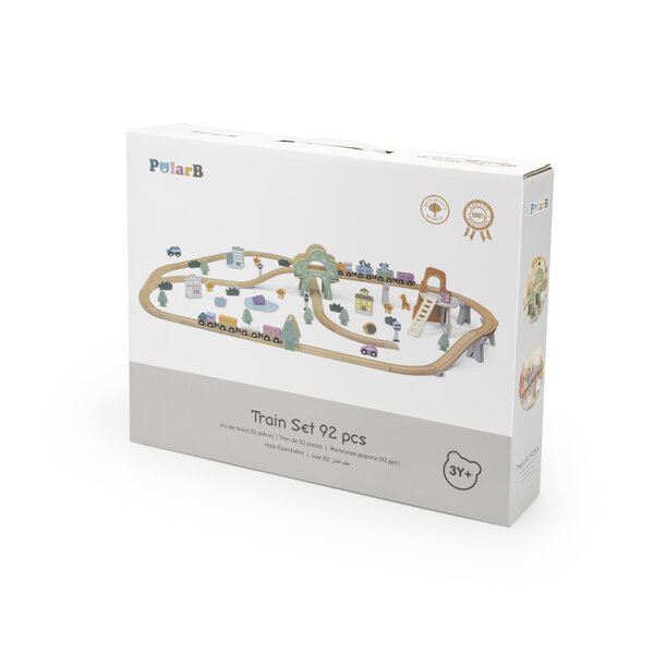 PolarB Train Set 90 pcs Multicolor - PolarB