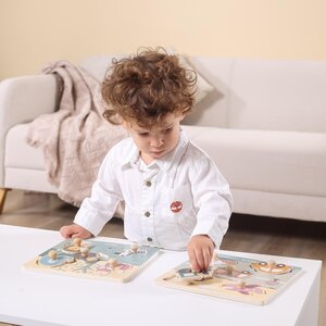PolarB Flat Puzzle -Animals Multicolor - Done by Deer
