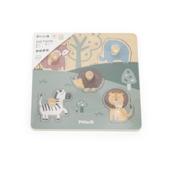PolarB Flat Puzzle -Animals Multicolor - PolarB
