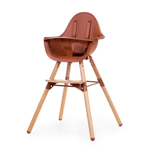 Childhome Evolu 2 high chair 2in1 with bumper, Natural Rust - Childhome