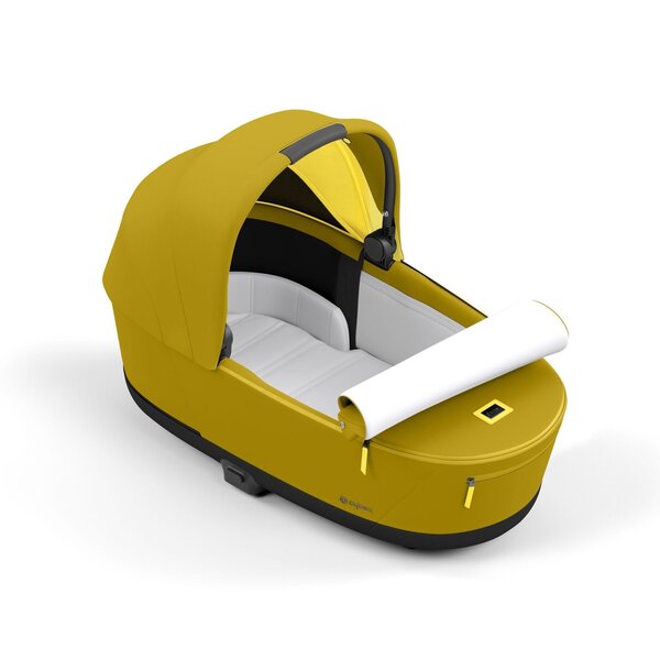 Cybex Priam V4 vežimėlio komplektas Mustard Yellow + Frame Chrome black - Cybex