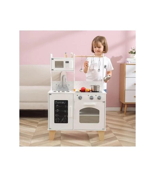 PolarB Little Chefs Kitchen with Light and Sound - Classic White - PolarB