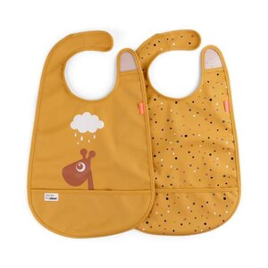 Done by Deer слюнявчик 2-pack Raffi Mustard - Elodie Details