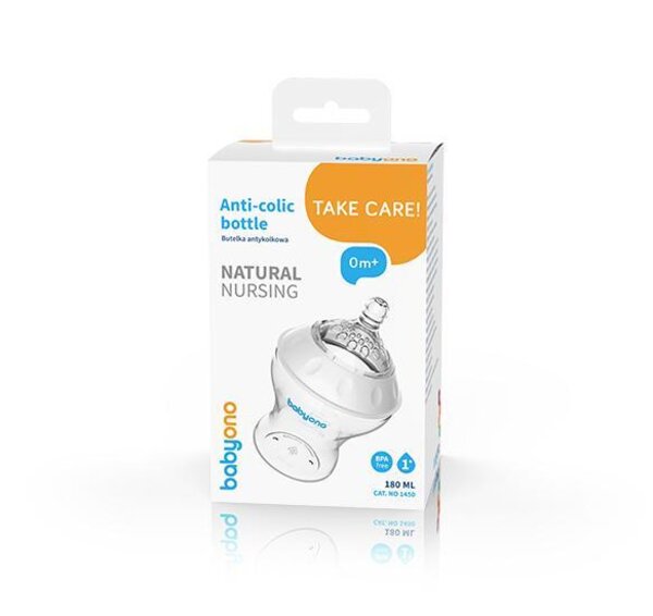 BabyOno Anti-colic bottle 180ml NATURAL NURSING - BabyOno