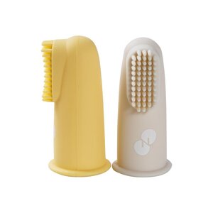 Nordbaby Silicone Finger toothbrush, Yellow - Nordbaby