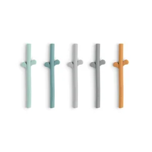 Done by Deer Peekaboo silicone straw 5-pack Blue Mix - Done by Deer
