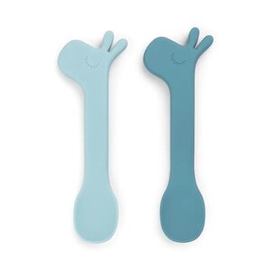 Done by Deer Silicone spoon 2-pack Lalee Blue - Done by Deer