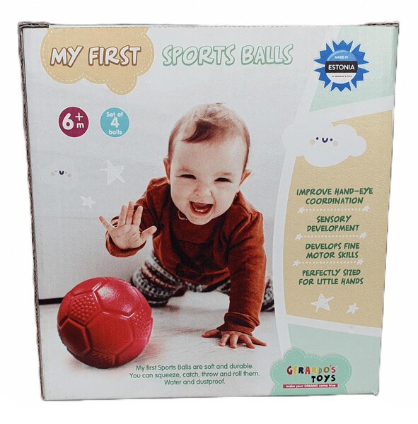 Gerardos Toys beebi spordipallid 4tk - Gerardos Toys