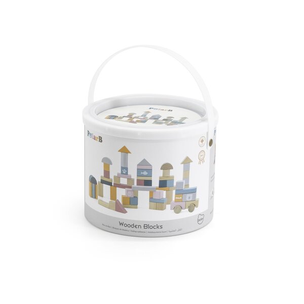 PolarB Wooden Blocks - 60pcs - PolarB