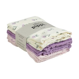 Pippi burp cloth Muslin 6pcs, Orkide - Pippi