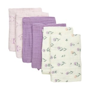 Pippi burp cloth Muslin 6pcs, Orkide - Pippi